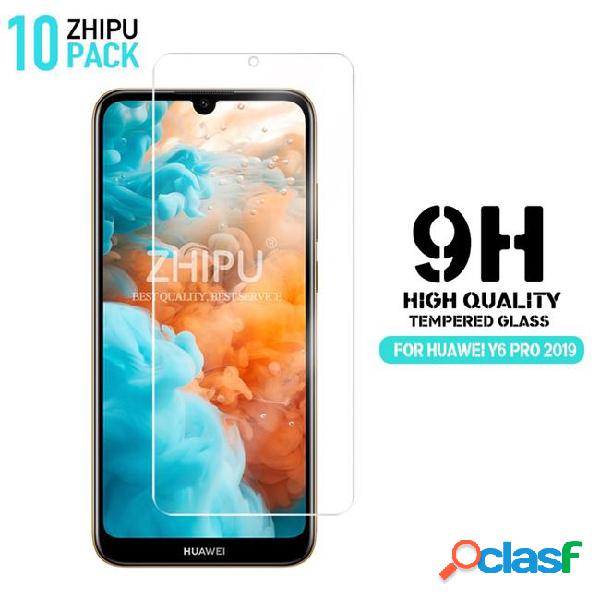 10 pcs tempered glass for huawei y6 pro 2019 screen