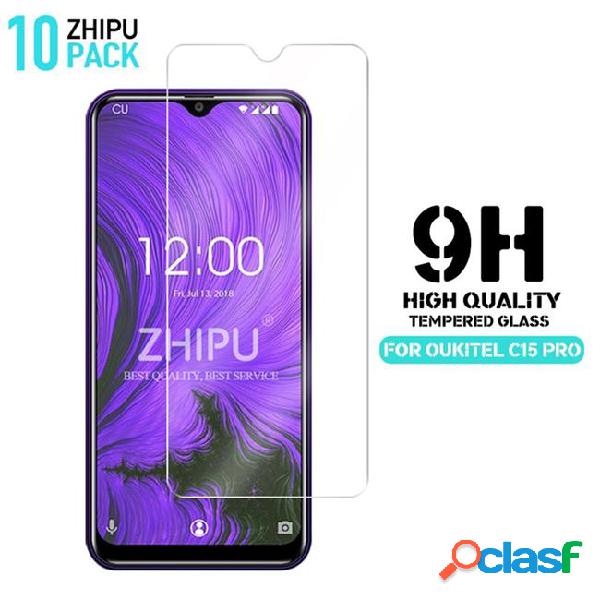 10 pcs tempered glass for oukitel c15 pro glass screen