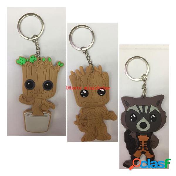 10 pcs/lot avengers cell phone keychain groot rocket panther