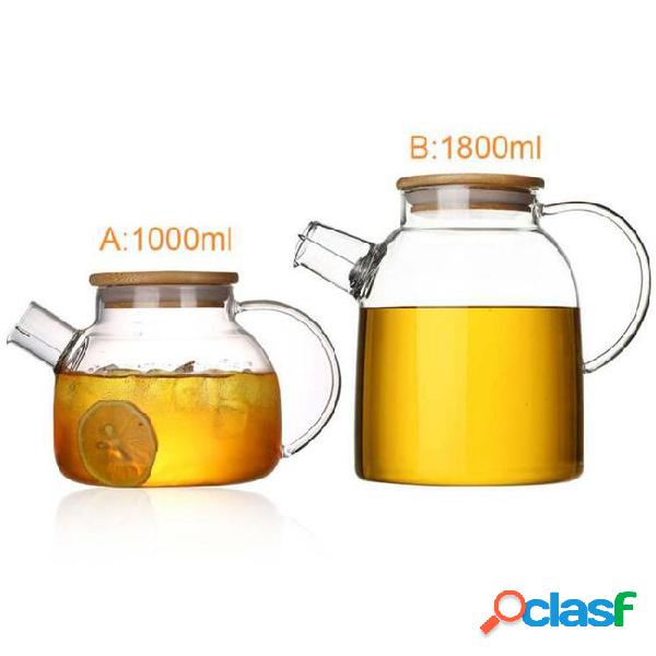 100 newest heat-resistant borosilicate glass tea pot kettle