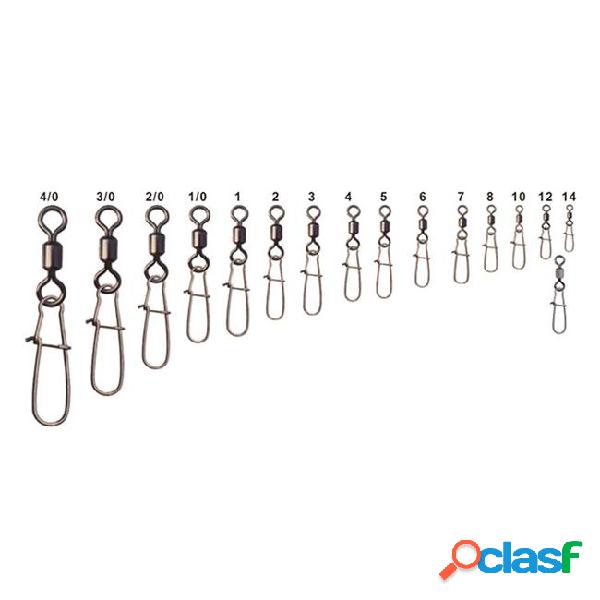 [1000pcs] fishing connector rolling swivel with snap