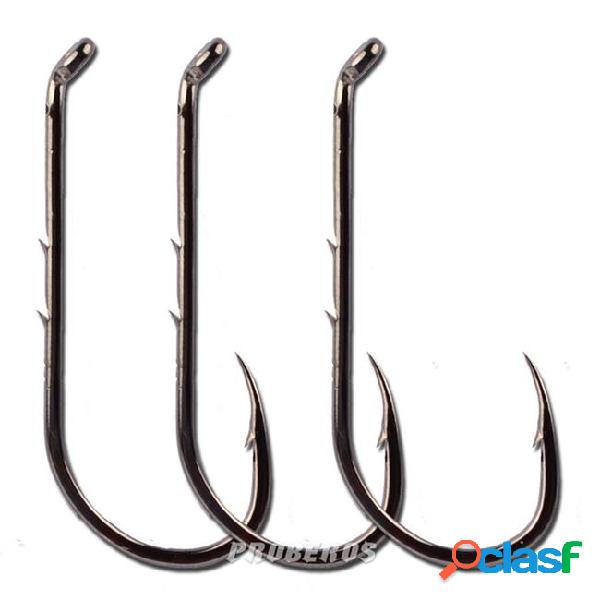 100pcs 1#-6/0# 6032 jig hook high carbon steel with hole