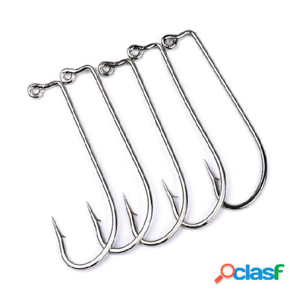 100pcs 2#-5/0# 91751 jig hook high carbon steel with hole