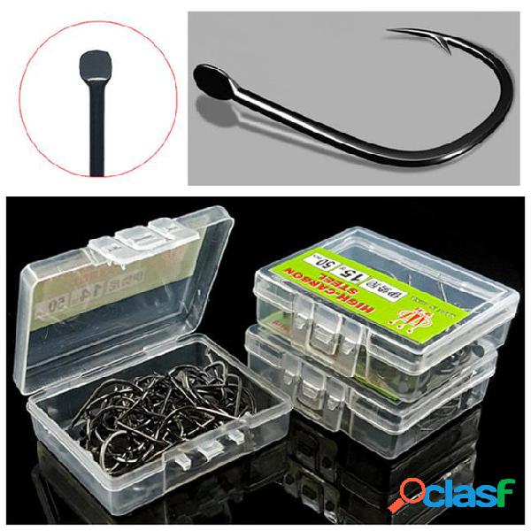 100pcs/1box 3-12# ise hook high carbon steel barbed hooks