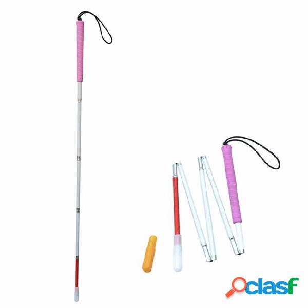 105 cm - 155 cm aluminium folding blind walking stick, white