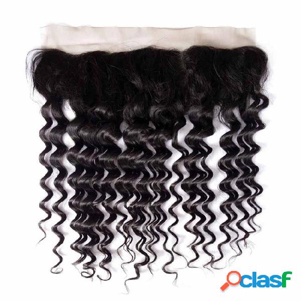 10a ear to ear 13x4 deep wave frontal closure indian