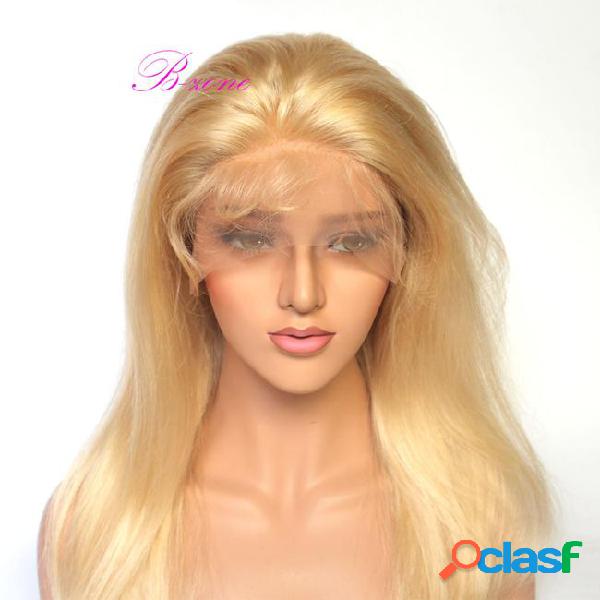 10a grade blond full lace human hair wigs #613 brazilian