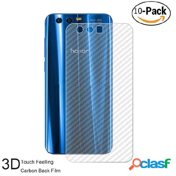 10pack 3d carbon fibre protective back film for huawei p8