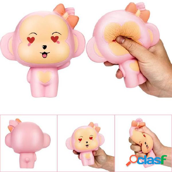 10pcs / lot squishies14cm cute pink lovely monkey squishy
