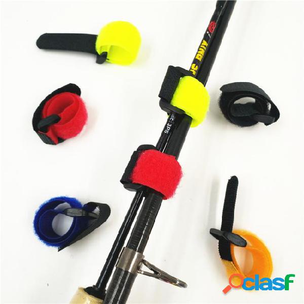 10pcs reusable fishing rod tie holder strap suspenders