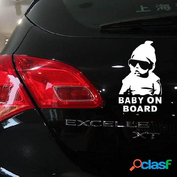 10pcs small size car sticker cool baby on board car styling