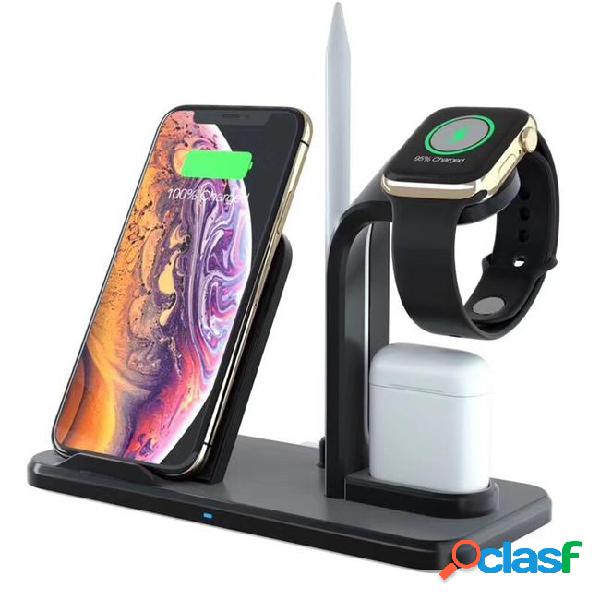 10w 4 in 1 wireless charger cell phone holder stand for