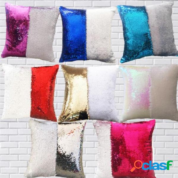 11 color sequin mermaid cushion cover pillow magical glitter