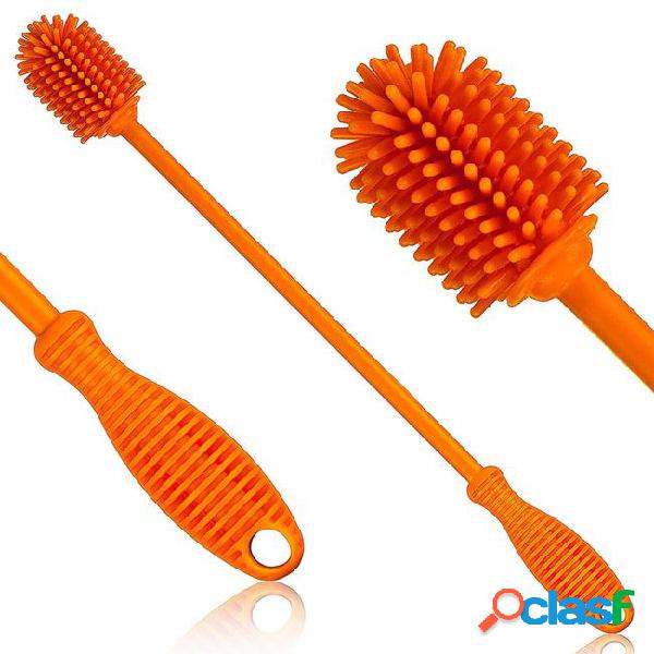 12" bottle scrubbing silicone kitchen cleaner for washing