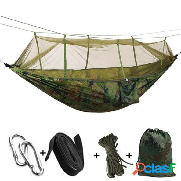 12 colors 260*140cm portable hammock with mosquito net