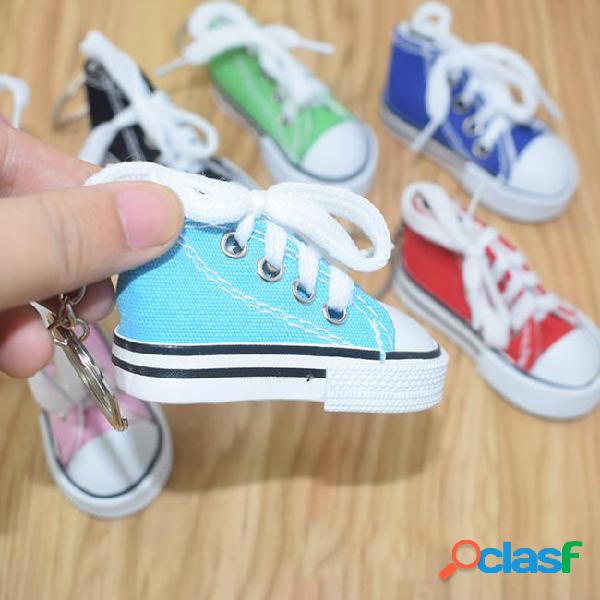 12 colors 3d novelty canvas sneaker keychain novelty canvas