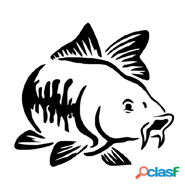 13.8*12.5cm carp fish animal window stickers creative