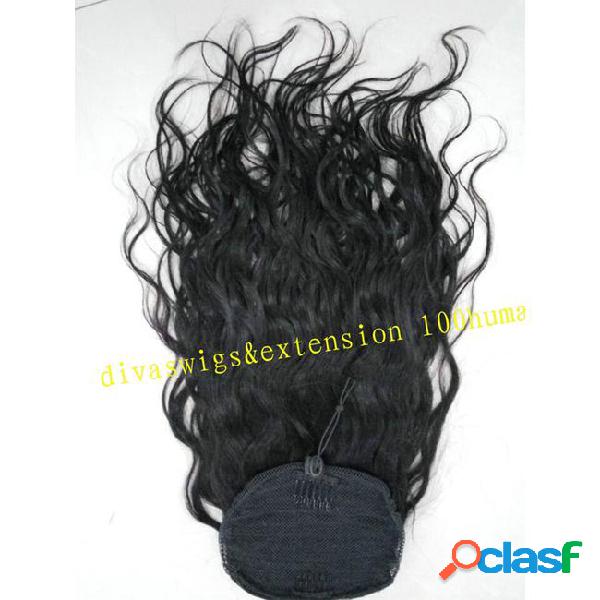 140g black women wavy ponytail hairstyle clip iin brazilian