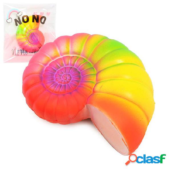 14cm jumbo kawaii squishy rainbow beach conch shell super