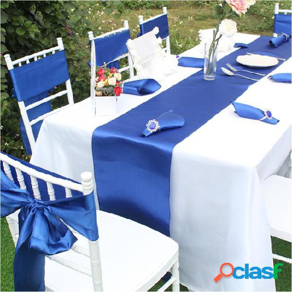17color 12 x 108 inches long satin table runner for wedding,