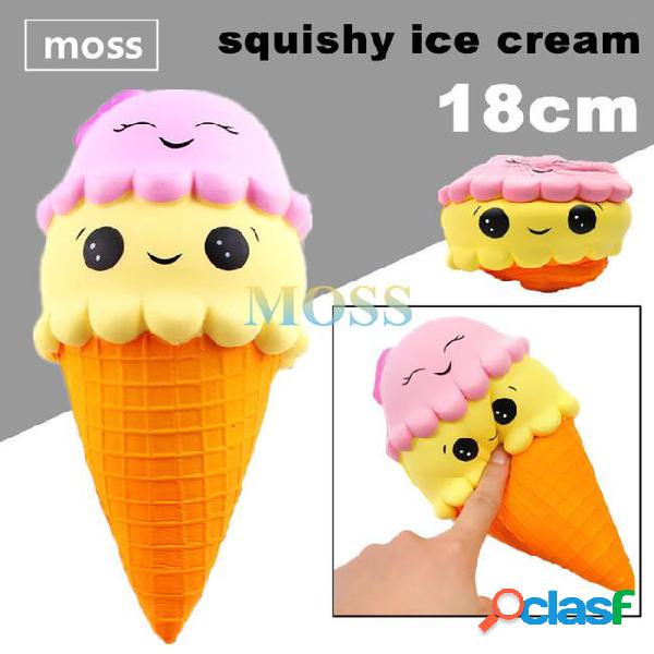 18cm dual head colorful cute smile squishy ice cream jumbo
