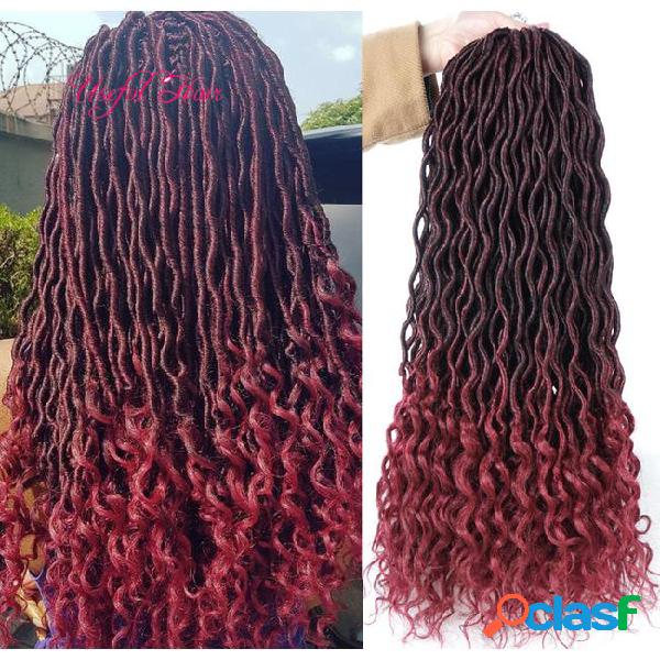 18inch crochet goddess locs synthetic hair extensions faux