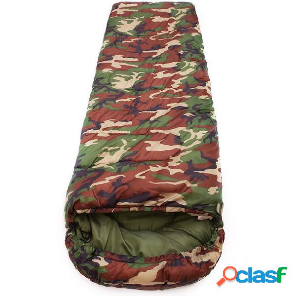 190*75cm cotton camouflage camping sleeping bag 15~5degree