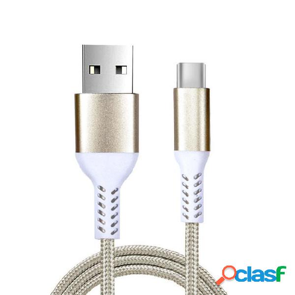 1m 3ft micro usb cable 2.4a nylon braided fast data sync