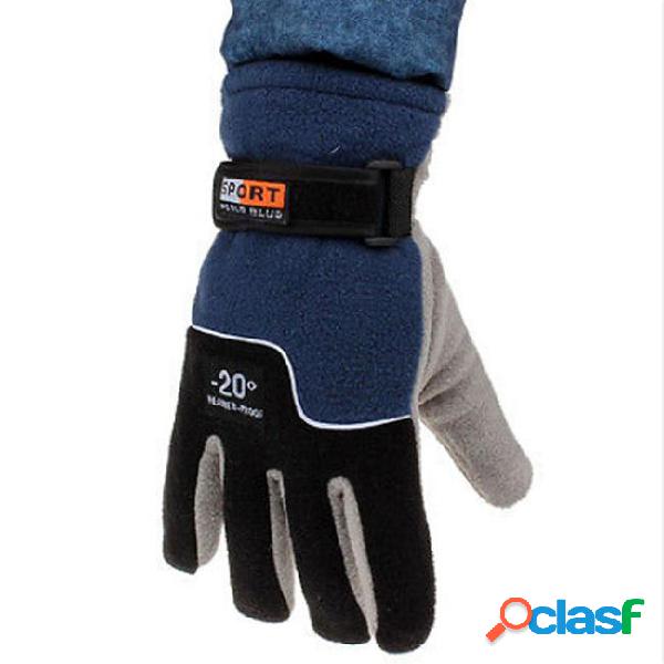 1pair winter warm windproof waterproof -20 degrees gloves