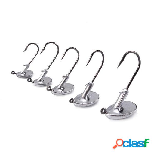1pcs 3.5/5/7/10/14g leads hook high carbon steel barbed