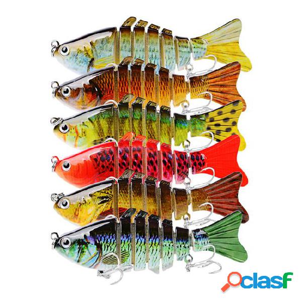 1pcs 6-color 10cm 15g multi-section fish plastic hard baits