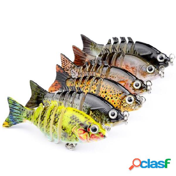 1pcs 6-color 5cm 2.3g multi-section fish plastic hard baits