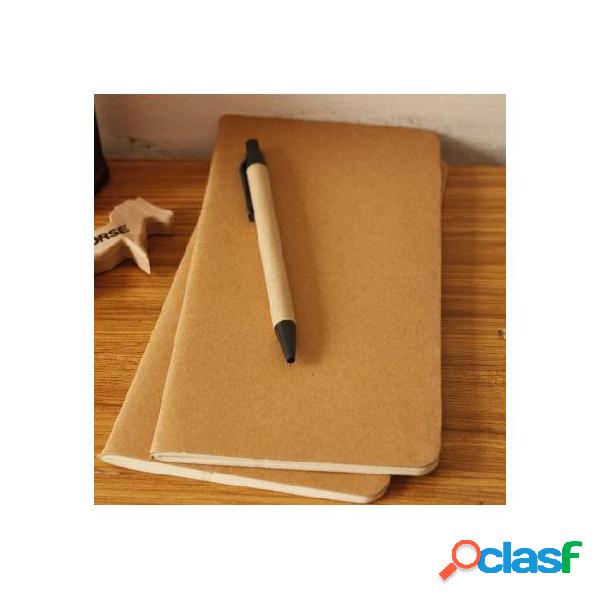 1pcs cowhide paper notebook blank notepad book vintage soft