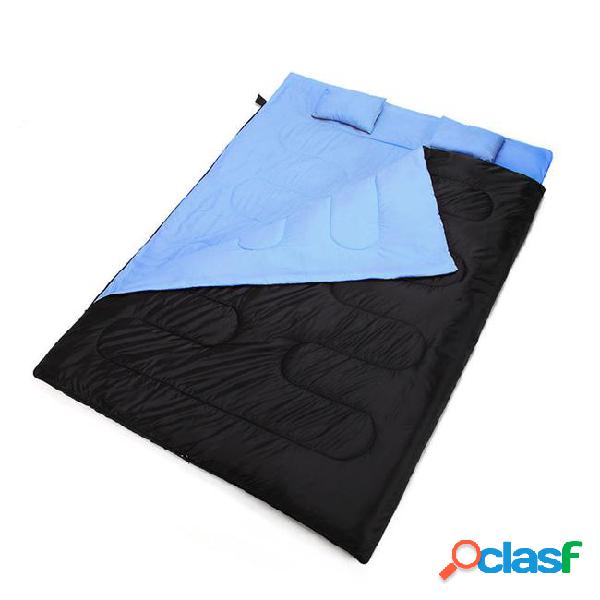 2.2m*1.52m outdoor double sleeping bag winter camping hiking