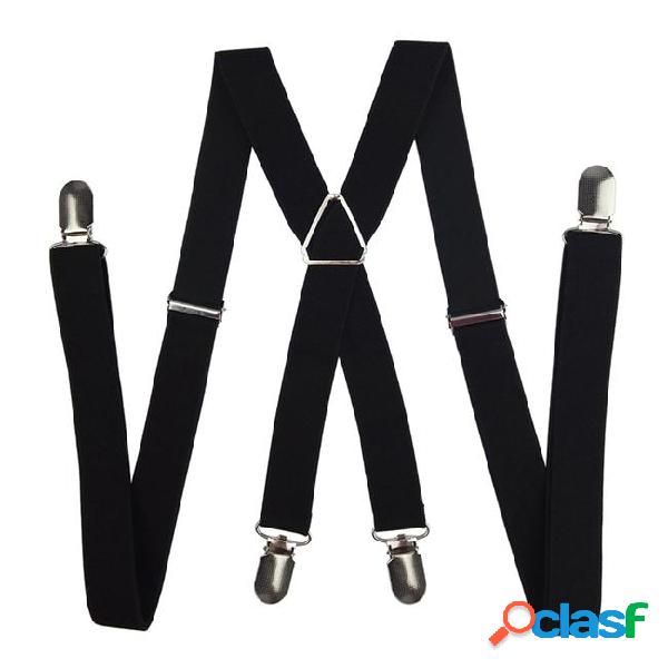 2.5cm solid suspenders polyester material y-shape with 3