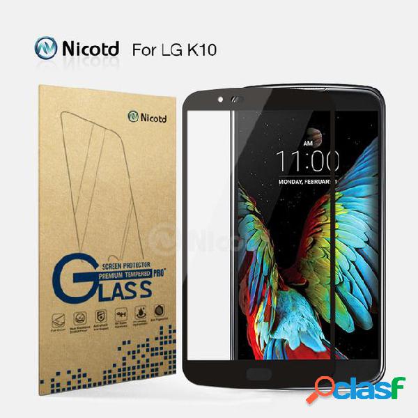 2.5d 9h colorful full cover tempered glass for lg k10 2016