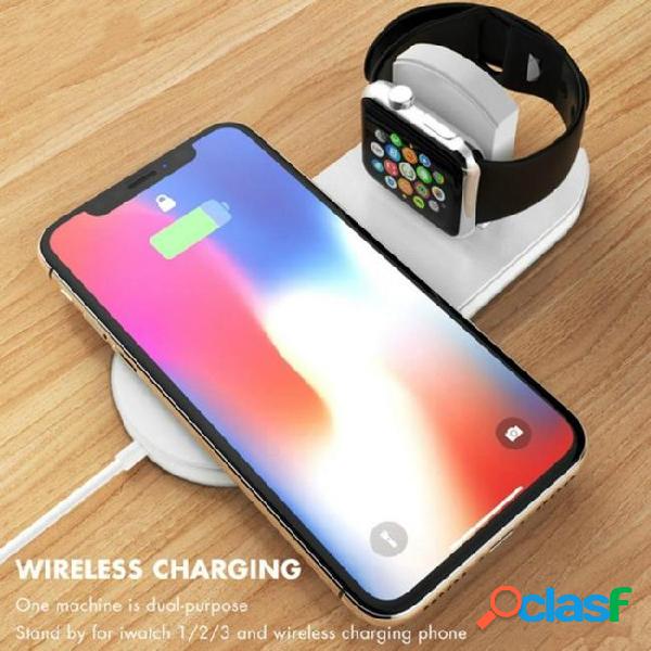 2 in 1 qi wireless charger 7.5w fast charging pad quick