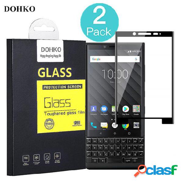 2 pack dohko for key2 screen protector 9h 2.5d tempered
