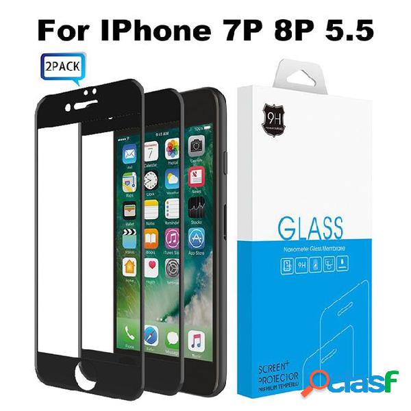 2 pack full cover screen protector for iphone 5 6 7 8 lg