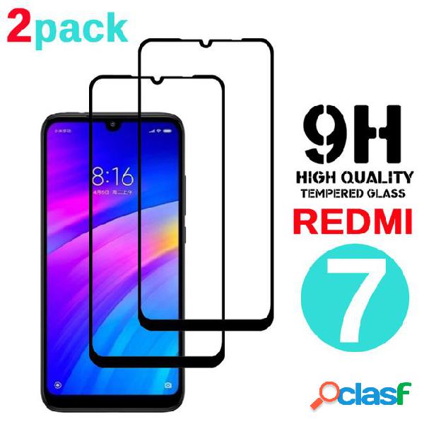2 pack tempered glass for xiaomi redmi 7 screen protector