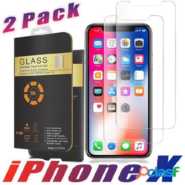 2 packs for new iphone x xr xs max screen protector tempered