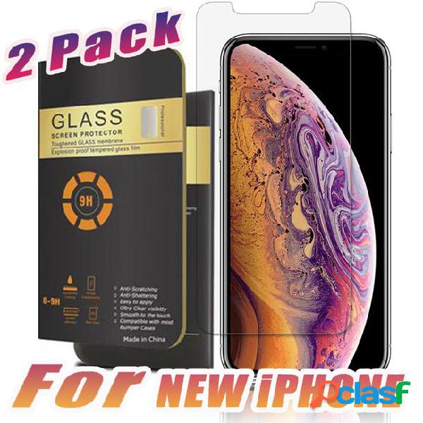 2 packs for new iphone x xr xs max tempered glass screen