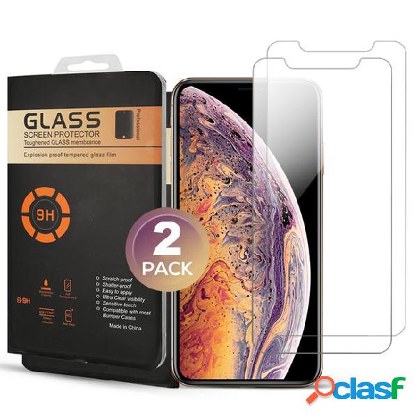 2 packs screen protecoter tempered glass for iphone xs max