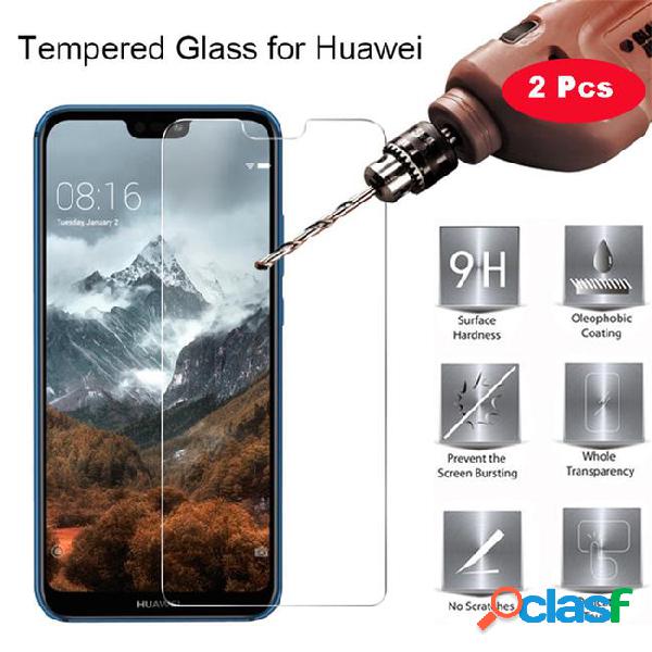 2 pcs tempered glass for huawei honor 8x 8c 8a case screen