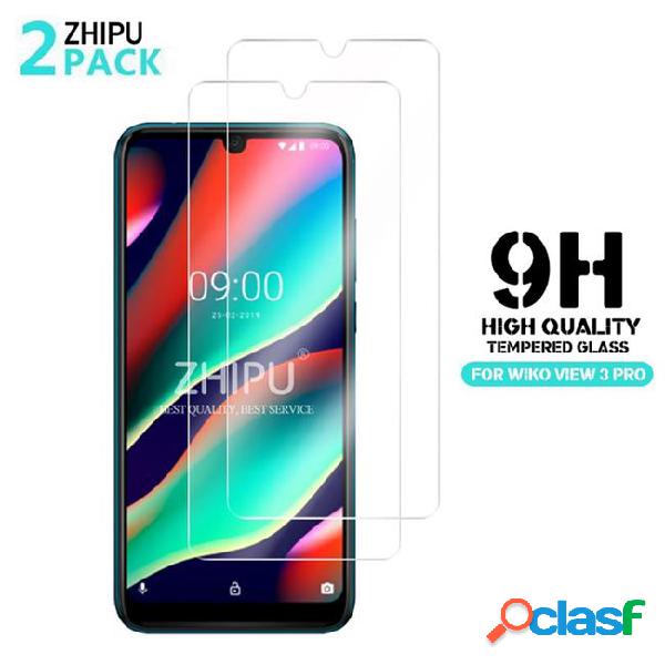 2 pcs tempered glass for wiko view 3 pro 6.3 glass screen