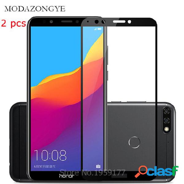 2 pcs tempered glass honor 7c pro screen protector honor 7c