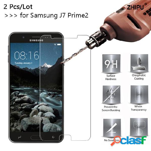 2 pcs/lot 2.5d 9h tempered glass for galaxy j7 prime 2018