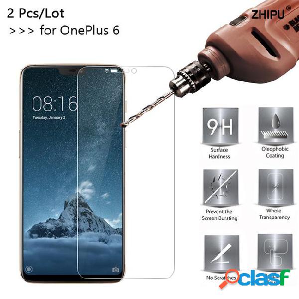 2 pcs/lot oneplus 6 glass screen protector toughened