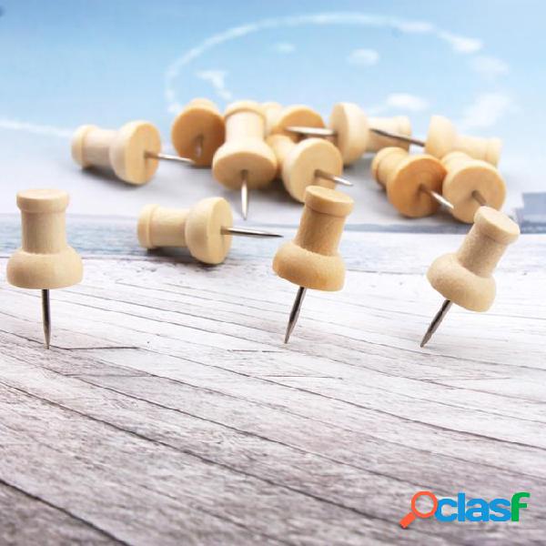 200 pcs wood push pins,decorative thumb tacks used on cork