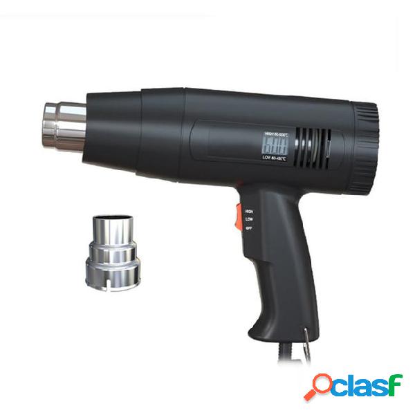 2000w digital hot air gun thermostat with 3 nozzles heat gun
